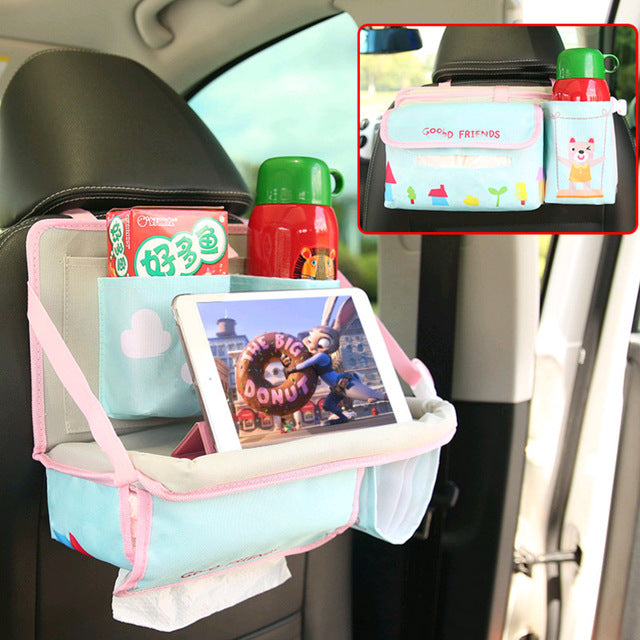 Baby Car Seat Back Organizer with Tablet Holder – Travel Storage Bag