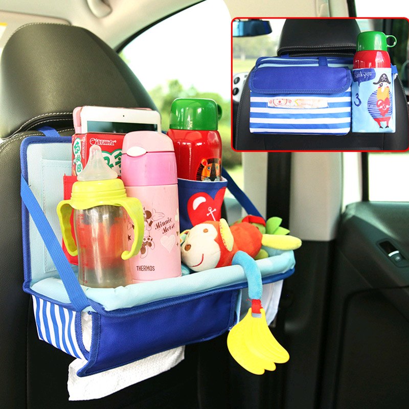 Baby Car Seat Back Organizer with Tablet Holder – Travel Storage Bag