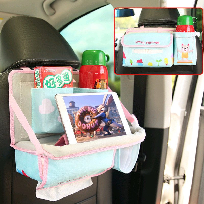 Baby Car Seat Back Organizer with Tablet Holder – Travel Storage Bag
