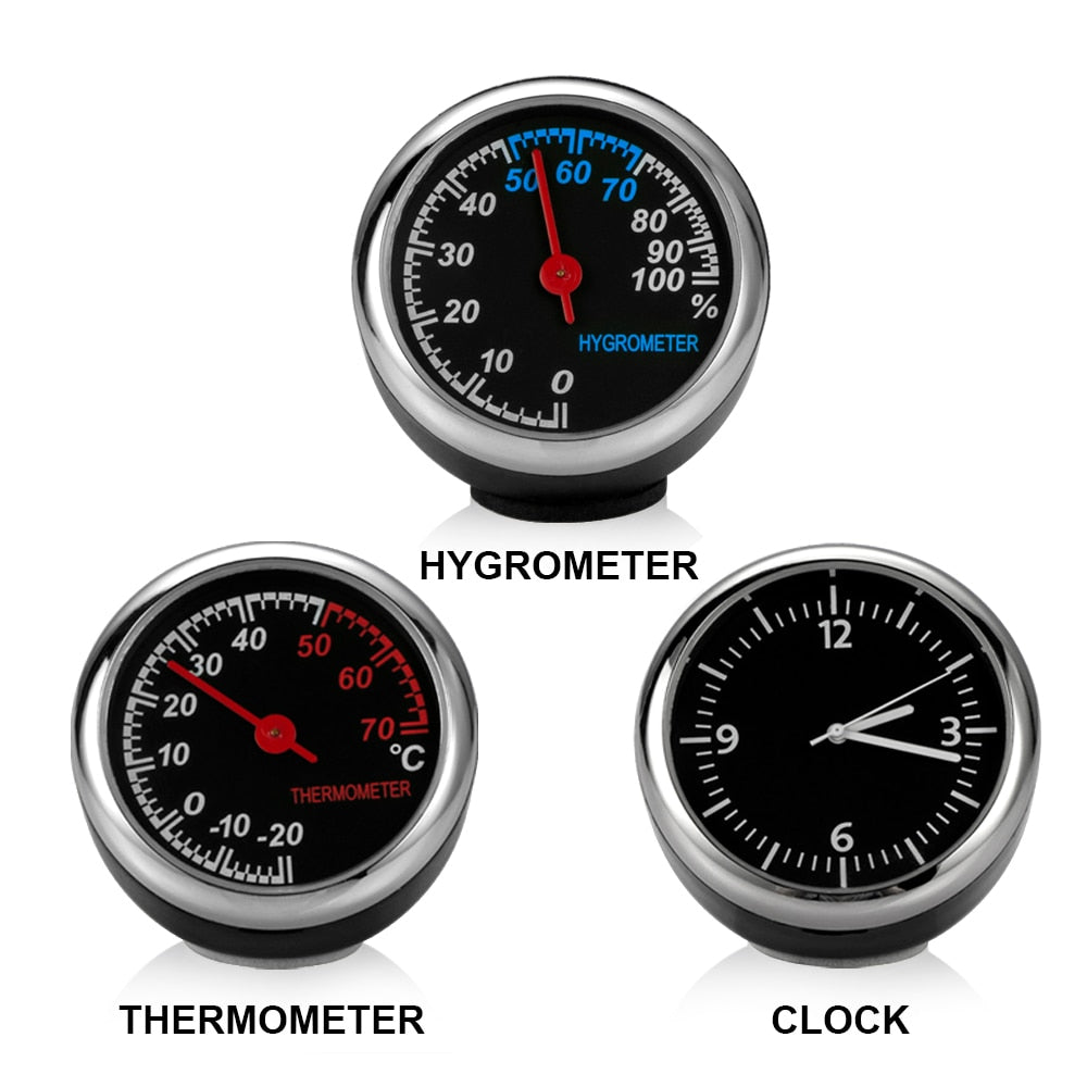 Mini Car Digital Clock – Thermometer & Hygrometer Dashboard Display