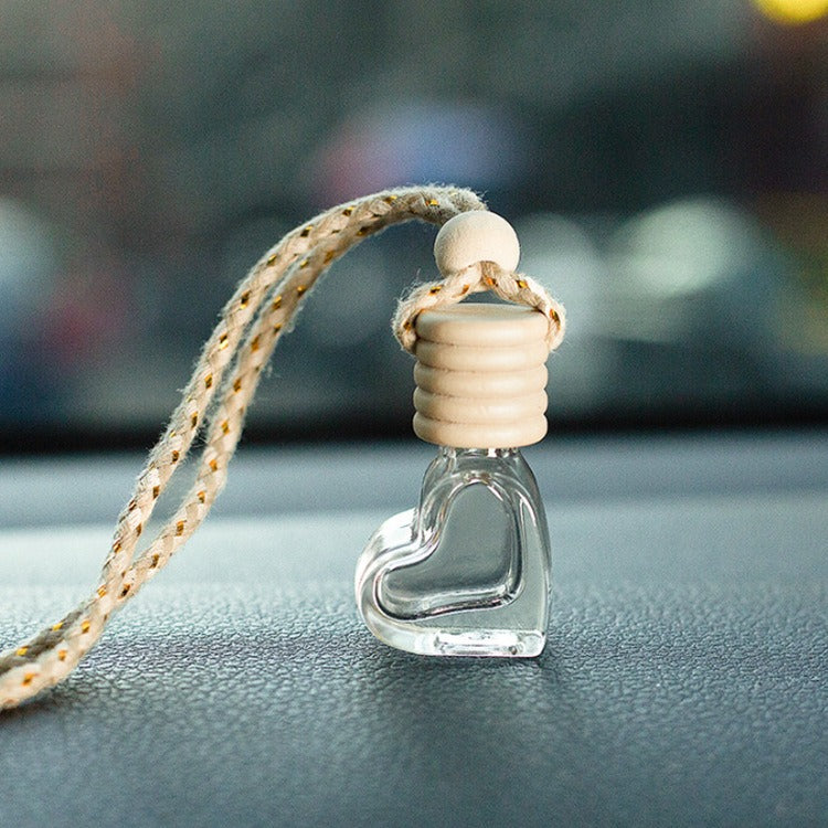 Car Perfume Pendant – Refillable Glass Scent Bottle
