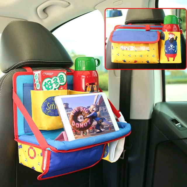 Baby Car Seat Back Organizer with Tablet Holder – Travel Storage Bag