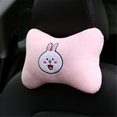 Cute Bear Car Neck Pillow – Comfortable Headrest Support