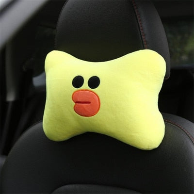 Cute Bear Car Neck Pillow – Comfortable Headrest Support