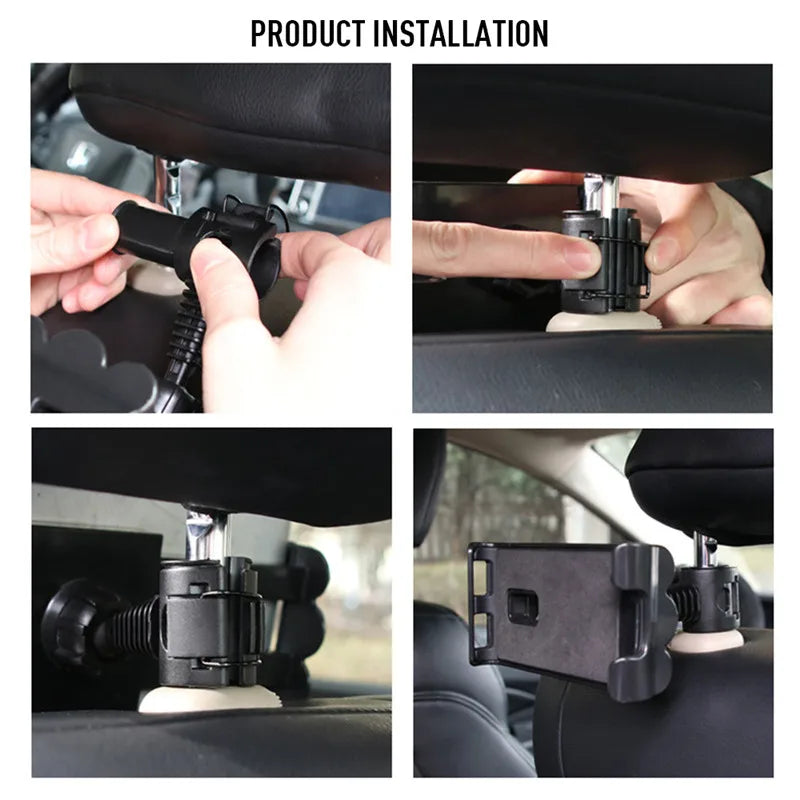 Car Headrest Tablet & Phone Holder – 4–11"
